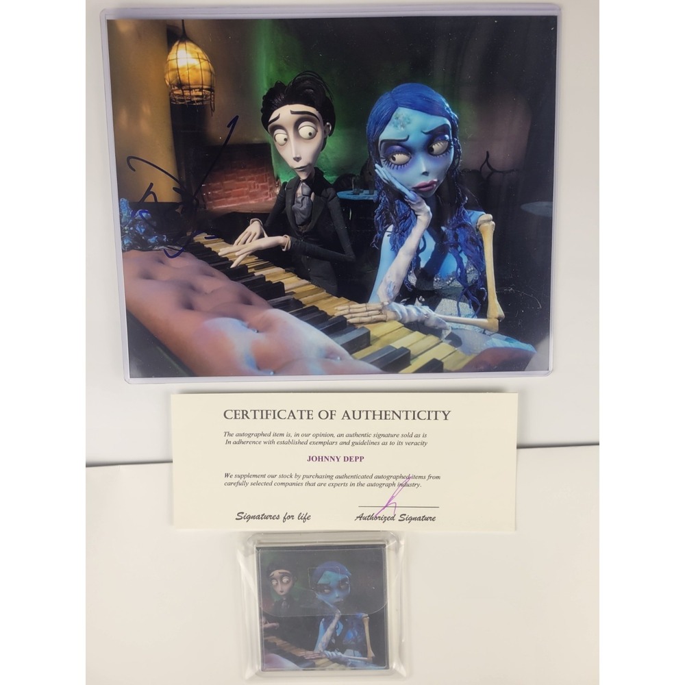 Johnny Depp Signed Corpse Bride 8x10 Photo Autograph Victor Van Dort COA - Picture 1 of 7